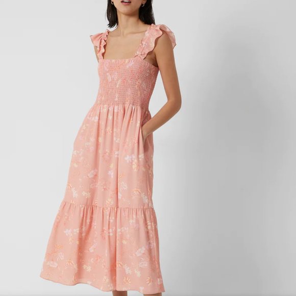 French Connection Dresses & Skirts - FRENCH CONNECTION SMOCKED FRILL DRESS